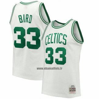 Maillot Boston Celtics Larry Bird NO 33 Mitchell & Ness 1985-86 Blanc