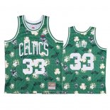 Maillot Boston Celtics Larry Bird No 33 Hardwood Classics Tear Up Pack Vert