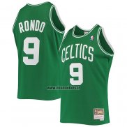 Maillot Boston Celtics Rajon Rondo NO 9 Hardwood Classics Vert