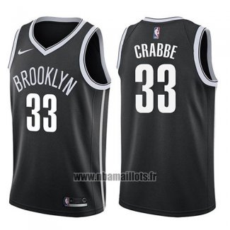 Maillot Brooklyn Nets Allen Crabbe No 33 Icon 2017-18 Noir