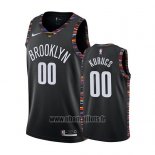 Maillot Brooklyn Nets Rodions Kurucs No 00 Ville 2019 Noir