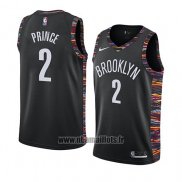 Maillot Brooklyn Nets Taurean Prince No 2 Ville 2019 Noir