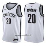 Maillot Brooklyn Nets Timofey Mozgov No 20 Association 2017-18 Blanc
