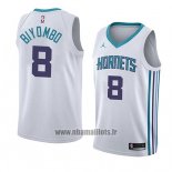 Maillot Charlotte Hornets Bismack Biyombo No 8 Association 2018 Blanc