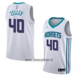 Maillot Charlotte Hornets Cody Zeller No 40 Association 2018 Blanc