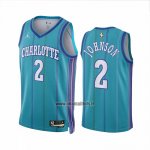 Maillot Charlotte Hornets Larry Johnson NO 2 Classic 2023-24 Vert