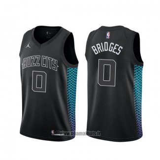 Maillot Charlotte Hornets Miles Bridges NO 0 Ville Noir