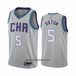 Maillot Charlotte Hornets Nicolas Batum No 5 Ville Edition Gris