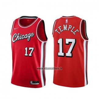 Maillot Chicago Bulls Garrett Temple NO 17 Ville 2021-22 Rouge