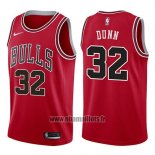 Maillot Chicago Bulls Kris Dunn No 32 Icon 2017-18 Rouge