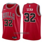 Maillot Chicago Bulls Kris Dunn No 32 Icon 2017-18 Rouge