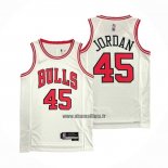 Maillot Chicago Bulls Michael Jordan NO 45 Association 2021 Blanc