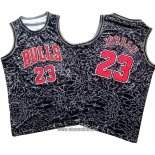 Maillot Chicago Bulls Michael Jordan No 23 Mitchell & Ness Noir2