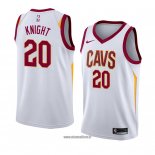 Maillot Cleveland Cavaliers Brandon Knight No 20 Association 2018 Blanc