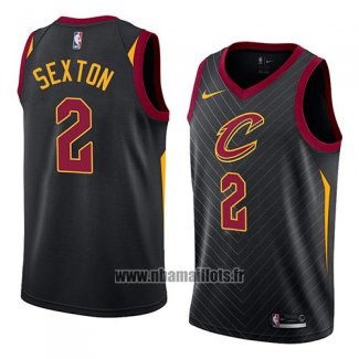 Maillot Cleveland Cavaliers Collin Sexton No 2 Statement 2018 Noir