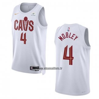 Maillot Cleveland Cavaliers Evan Mobley NO 4 Association 2022-23 Blanc