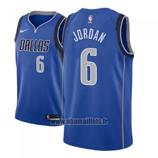 Maillot Dallas Mavericks Deandre Jordan No 6 Icon 2018 Bleu