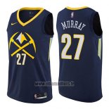 Maillot Denver Nuggets Jamal Murray No 27 Ville No 27 2017-18 Bleu