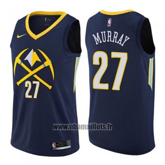 Maillot Denver Nuggets Jamal Murray No 27 Ville No 27 2017-18 Bleu