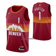 Maillot Denver Nuggets Michael Porter No 1 Ville 2020-21 Rouge