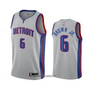 Maillot Detroit Pistons Bruce Marron Jr. No 6 Statement 2020-21 Gris