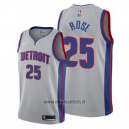 Maillot Detroit Pistons Derrick Rose No 25 Statement Gris