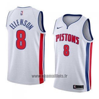 Maillot Detroit Pistons Henry Ellenson No 8 Association 2018 Blanc