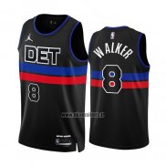 Maillot Detroit Pistons Kemba Walker NO 8 Statement 2022-23 Noir