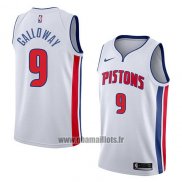 Maillot Detroit Pistons Langston Galloway No 9 Association 2018 Blanc