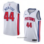 Maillot Detroit Pistons Luis Montero No 44 Association 2018 Blanc