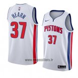 Maillot Detroit Pistons Reggie Hearn No 37 Association 2018 Blanc