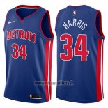 Maillot Detroit Pistons Tobias Harris No 34 Icon 2017-18 Bleu