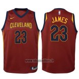 Maillot Enfant Cleveland Cavaliers Lebron James No 23 2017-18 Rouge