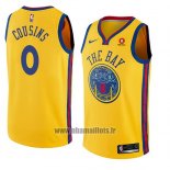 Maillot Golden State Warriors Demarcus Cousins No 0 Ville 2018-19 Jaune