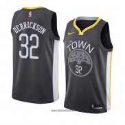 Maillot Golden State Warriors Marcus Derrickson No 32 Statement 2018 Noir