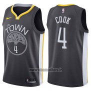 Maillot Golden State Warriors Quinn Cook No 4 The Town Statement 2017-18 Noir