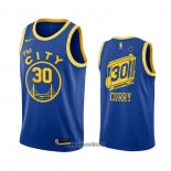 Maillot Golden State Warriors Stephen Curry No 30 Hardwood Classics 2020-21 Bleu