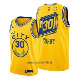 Maillot Golden State Warriors Stephen Curry No 30 Hardwood Classics Or