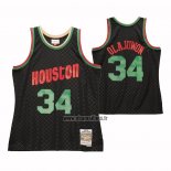 Maillot Houston Rockets Hakeem Olajuwon NO 34 Mitchell & Ness 1993-94 Noir