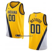 Maillot Indiana Pacers Bennedict Mathurin NO 00 Statement 2022-23 Jaune