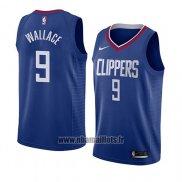 Maillot Los Angeles Clippers Tyrone Wallace No 9 Icon 2018 Bleu