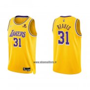 Maillot Los Angeles Lakers Austin Reaves NO 31 75th Anniversary 2021-22 Jaune