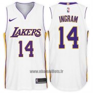 Maillot Los Angeles Lakers Brandon Ingram No 14 2017-18 Blanc
