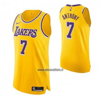 Maillot Los Angeles Lakers Carmelo Anthony NO 7 Icon Authentique Jaune