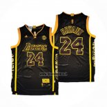 Maillot Los Angeles Lakers Kobe Bryant NO 24 Retired Noir