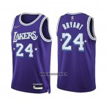 Maillot Los Angeles Lakers Kobe Bryant NO 24 Ville Edition 2021-22 Volet