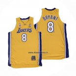 Maillot Los Angeles Lakers Kobe Bryant NO 8 Mitchell & Ness 2001-02 Jaune