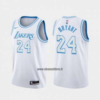 Maillot Los Angeles Lakers Kobe Bryant No 24 Ville 2020-21 Blanc