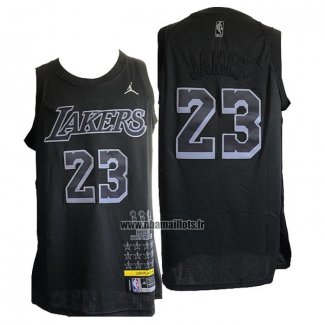 Maillot Los Angeles Lakers LeBron James NO 23 MVP Noir2