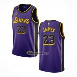 Maillot Los Angeles Lakers LeBron James NO 23 Statement 2022-23 Volet